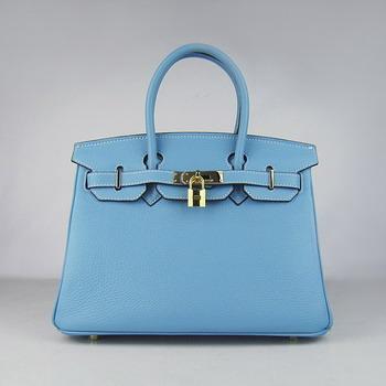 HBK30LBG012 Birkin 30CM luce blu (oro)